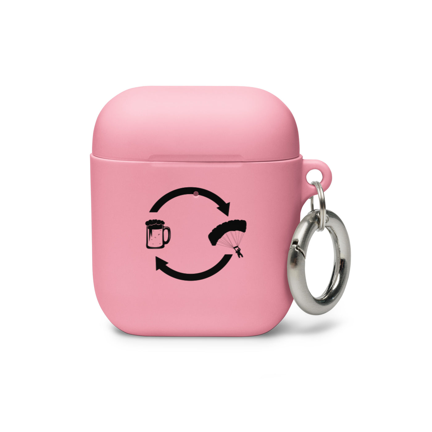 Bier, Pfeile Laden Und Gleitschirmfliegen - AirPods Case berge Pink AirPods