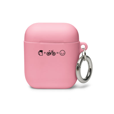 Bier, Lächeln Und Radfahren - AirPods Case fahrrad Pink AirPods