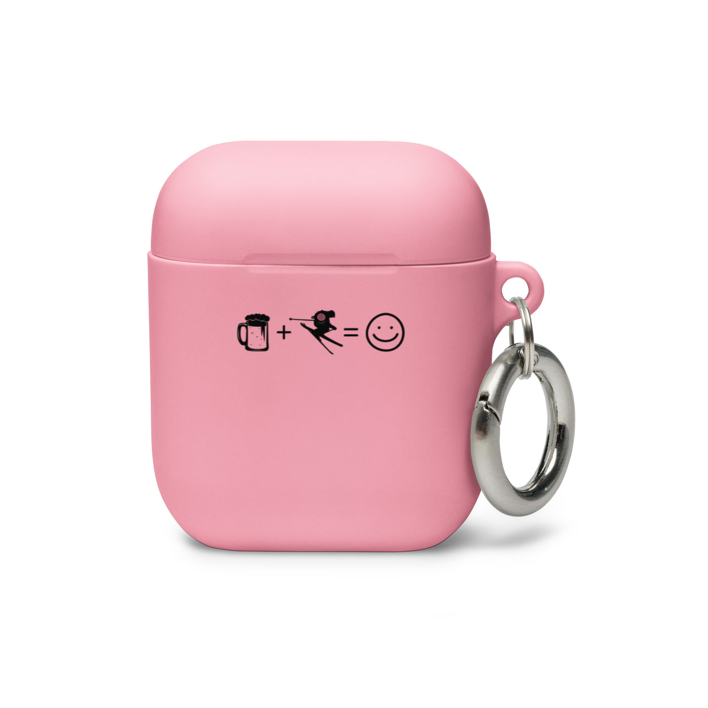 Bier, Lächeln Und Skifahren - AirPods Case ski Pink AirPods