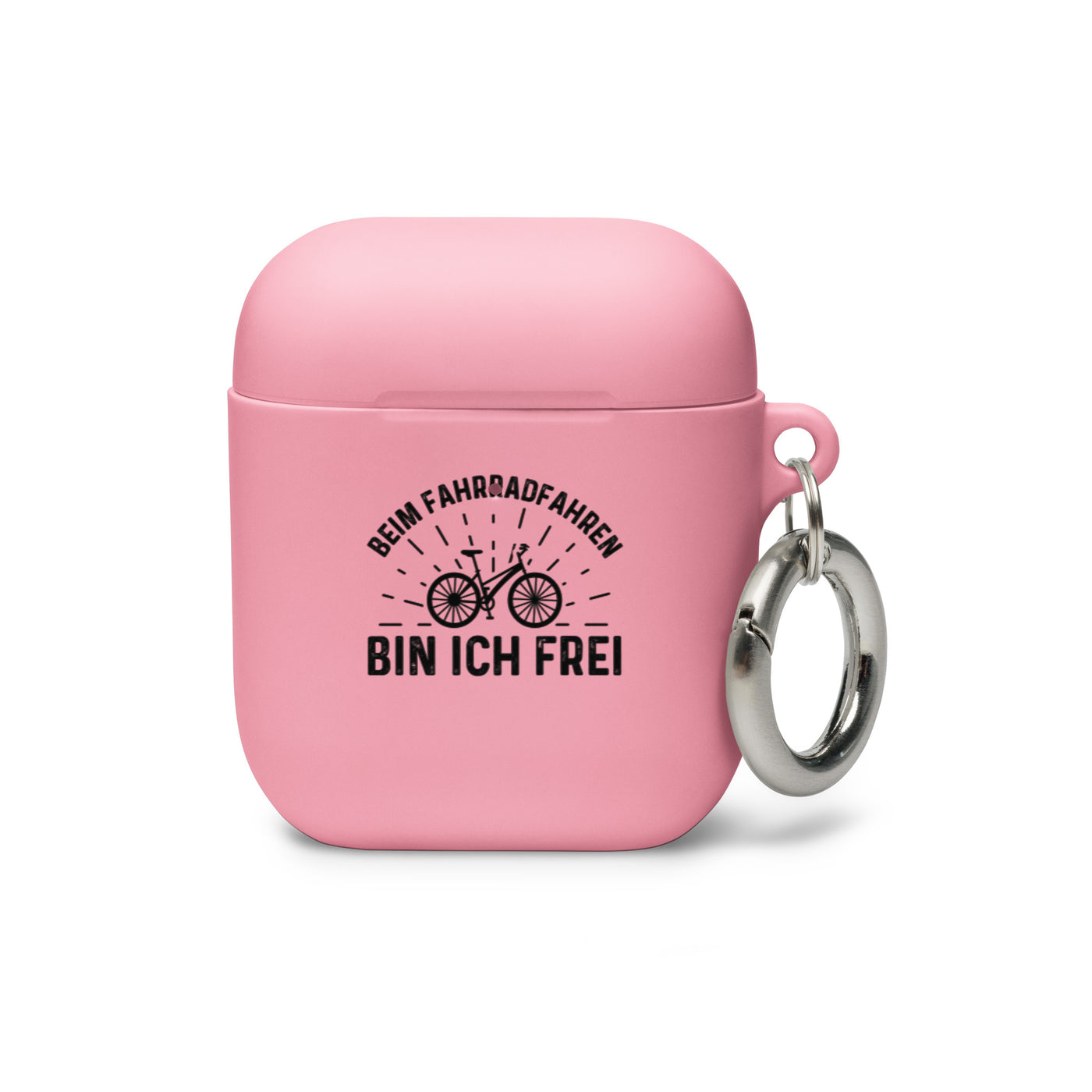 Beim Fahrradfahren Bin Ich Frei - AirPods Case fahrrad Pink AirPods