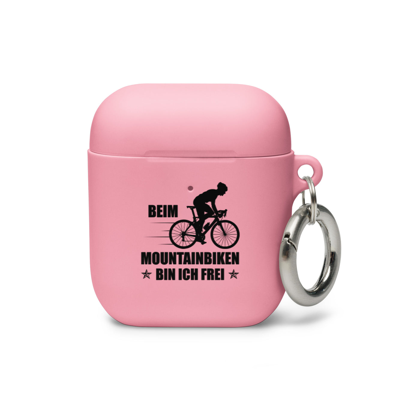 Beim Mountainbiken Bin Ich Frei 2 - AirPods Case fahrrad Pink AirPods