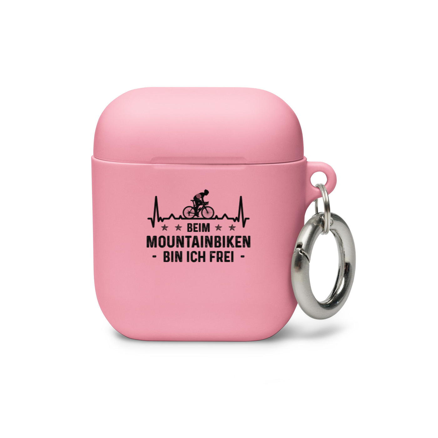 Beim Mountainbiken Bin Ich Frei 3 - AirPods Case fahrrad Pink AirPods