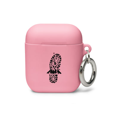 Berge Und Wanderschuh Abdruck - AirPods Case berge wandern Pink AirPods