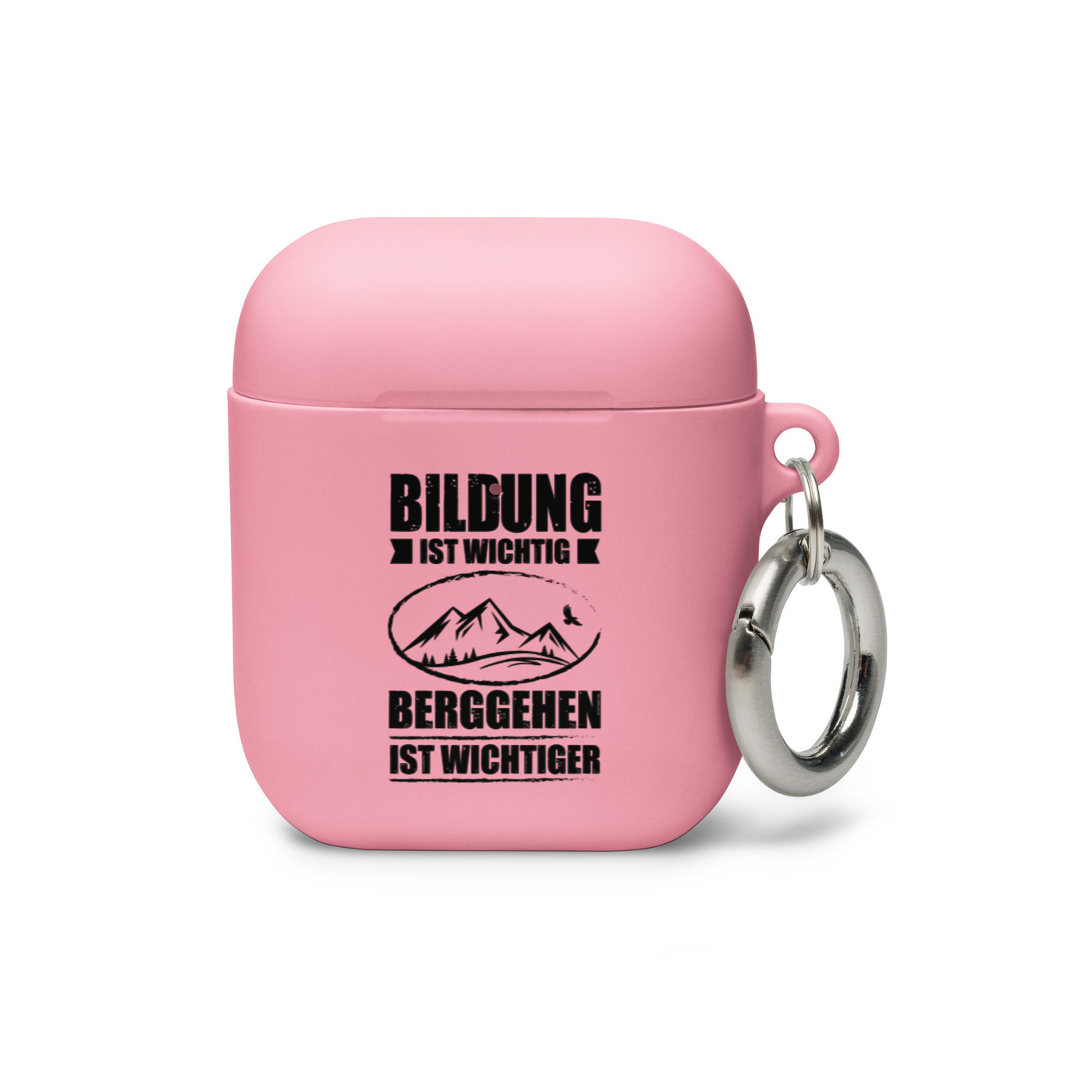 Bildung Ist Wichtig Berggehen Ist Wichtiger - AirPods Case berge Pink AirPods