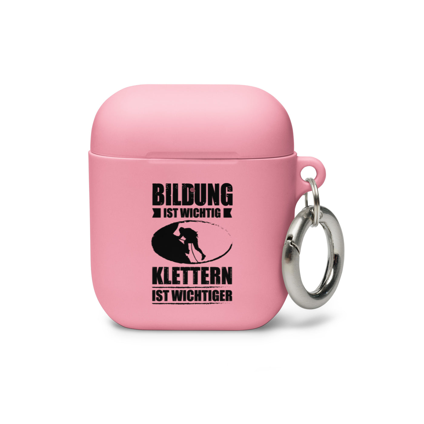 Bildung Ist Wichtig Klettern Ist Wichtiger - AirPods Case klettern Pink AirPods