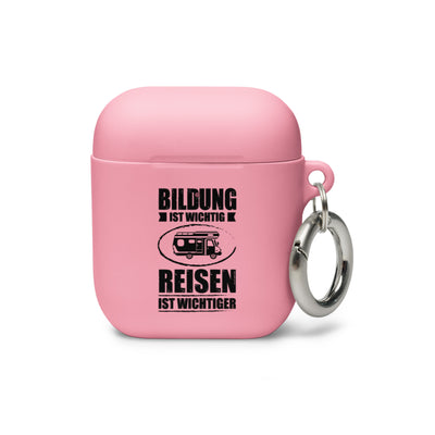 Bildung Ist Wichtig Reisen Ist Wichtiger - AirPods Case camping Pink AirPods