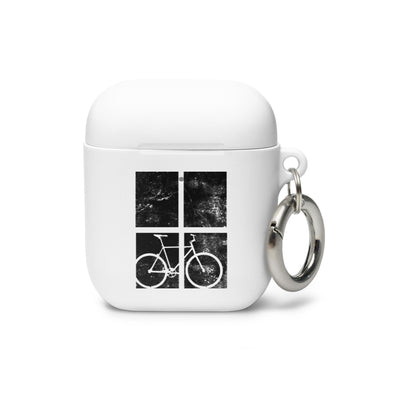 4 Rechtecke - Radfahren - AirPods Case fahrrad Weiß AirPods