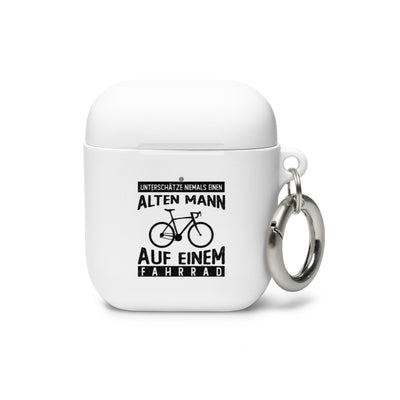 Alter Mann Auf Einem Fahrrad - AirPods Case fahrrad Weiß AirPods