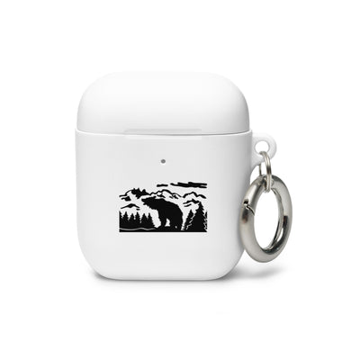 Berglandschaft Und Bär - AirPods Case berge camping Weiß AirPods