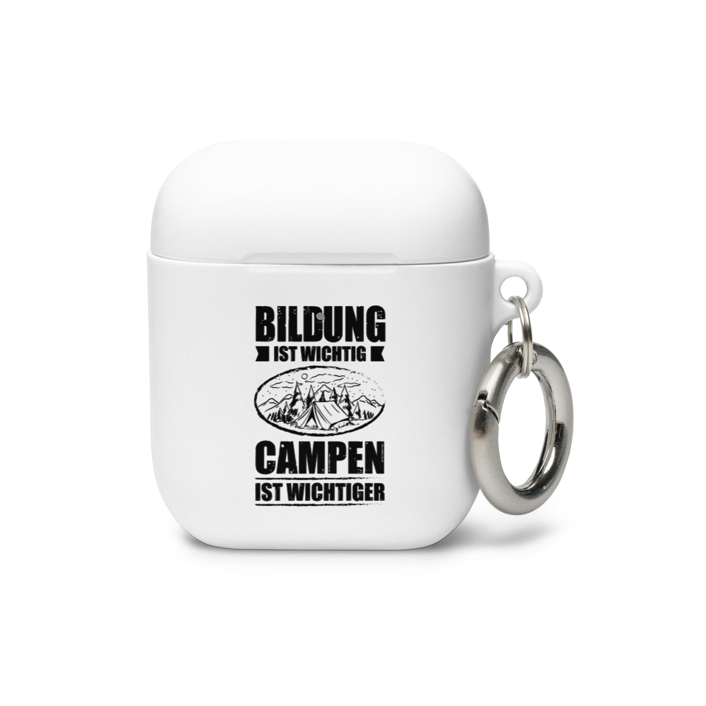 Bildung Ist Wichtig Campen Ist Wichtiger - AirPods Case camping Weiß AirPods