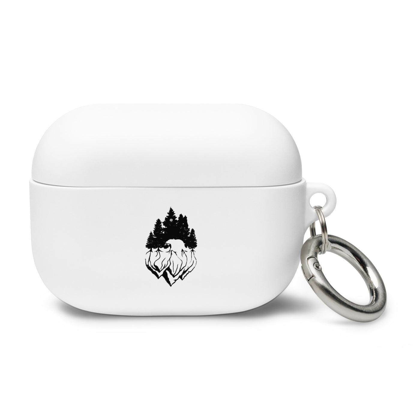 Bäume Und Bär Abstrakt - AirPods Case berge camping Weiß AirPods Pro