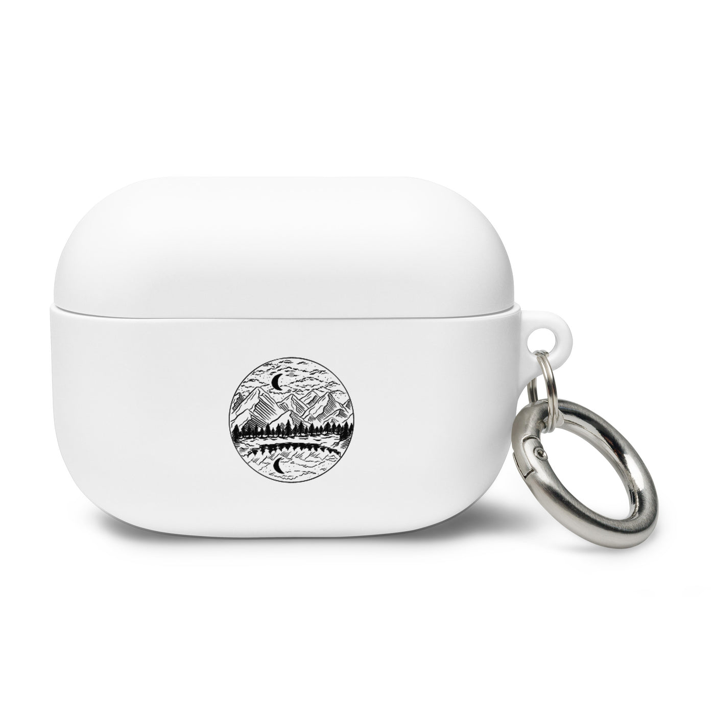 Berge, Mond Im Kreis - AirPods Case berge Weiß AirPods Pro