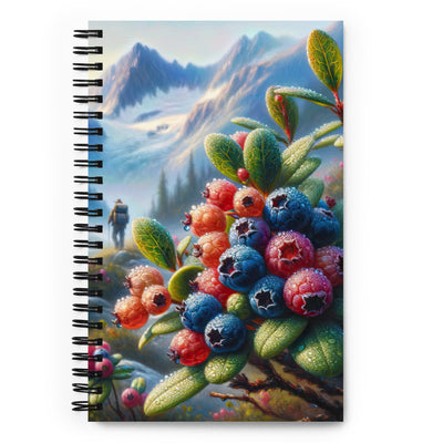 Ölgemälde einer Nahaufnahme von Alpenbeeren in satten Farben und zarten Texturen - Notizbuch wandern xxx yyy zzz Default Title