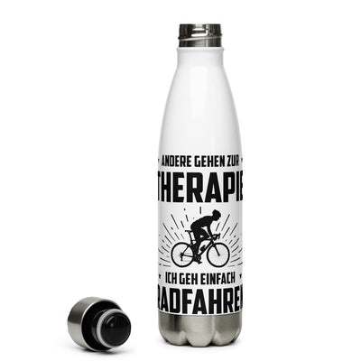 Andere Gehen Zur Therapie Ich Gen Einfach Radfahren - Edelstahl Trinkflasche fahrrad Default Title