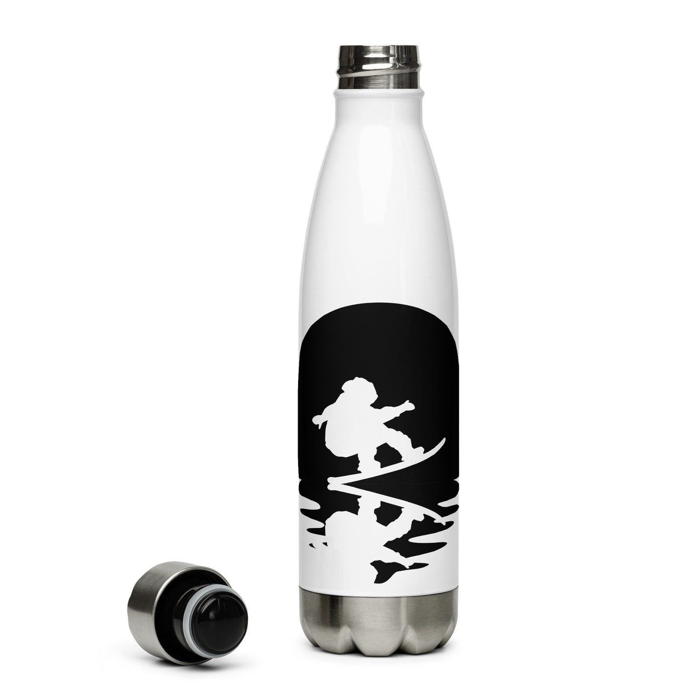 Kreis Und Reflexion – Snowboarden - Edelstahl Trinkflasche snowboarden Default Title