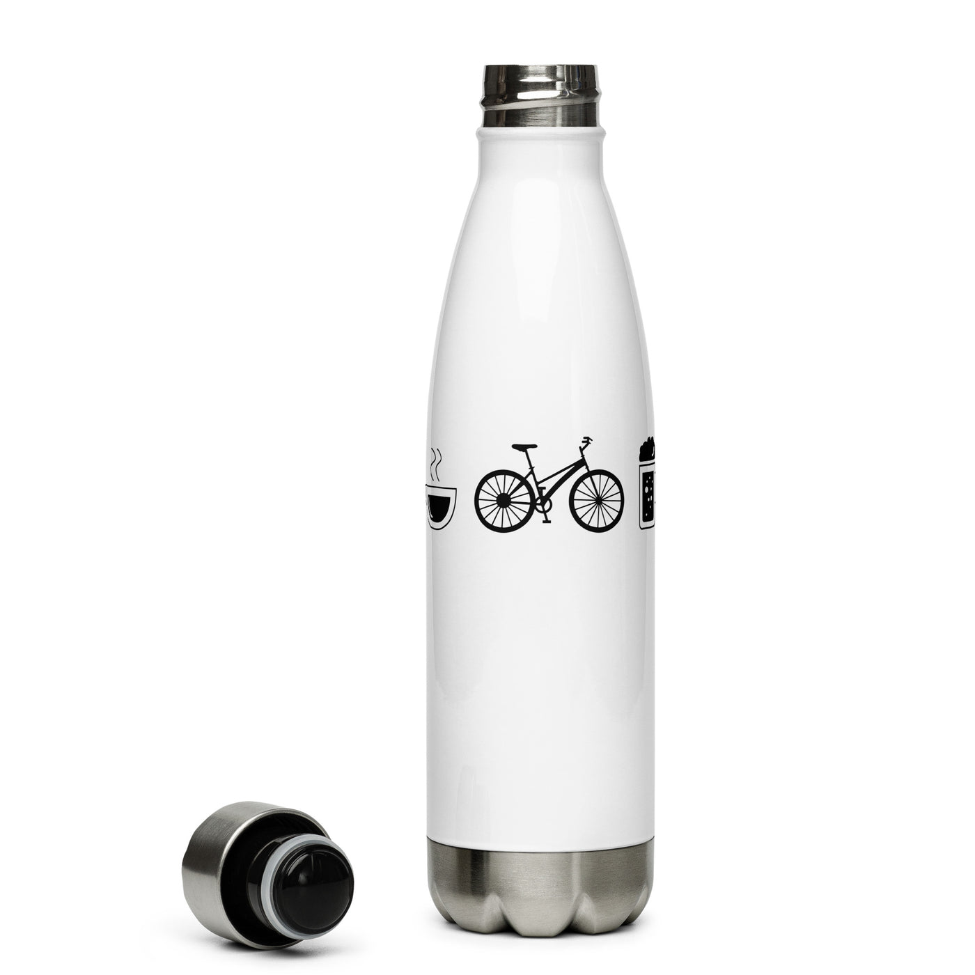 Kaffee, Bier Und Fahrrad - Edelstahl Trinkflasche fahrrad Default Title