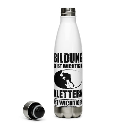 Bildung Ist Wichtig Klettern Ist Wichtiger - Edelstahl Trinkflasche klettern Default Title