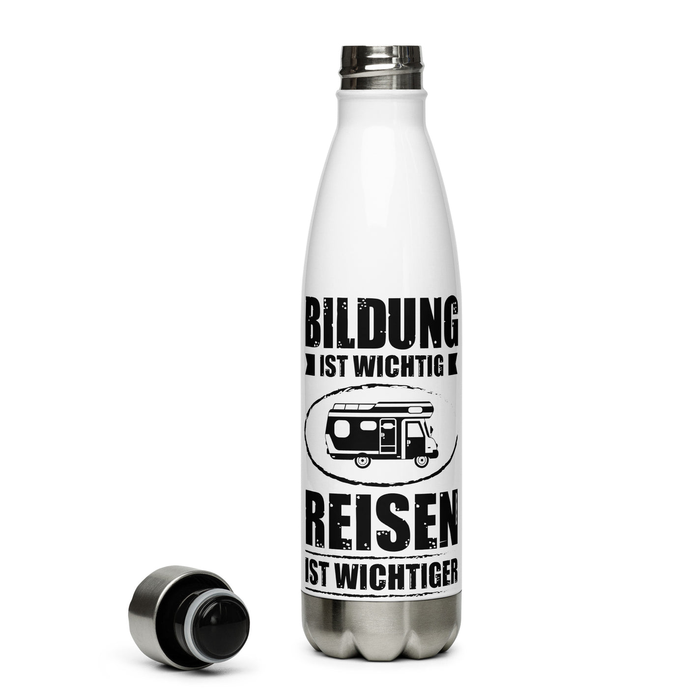 Bildung Ist Wichtig Reisen Ist Wichtiger - Edelstahl Trinkflasche camping Default Title