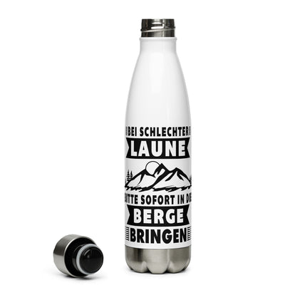 Bitte Sofort In Die Berge Bringen - Edelstahl Trinkflasche berge wandern Default Title