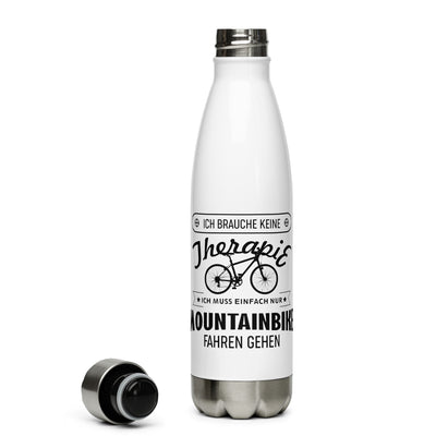 Brauche Keine Therapie - Muss Nur Mountainbike Fahren - Edelstahl Trinkflasche mountainbike Default Title