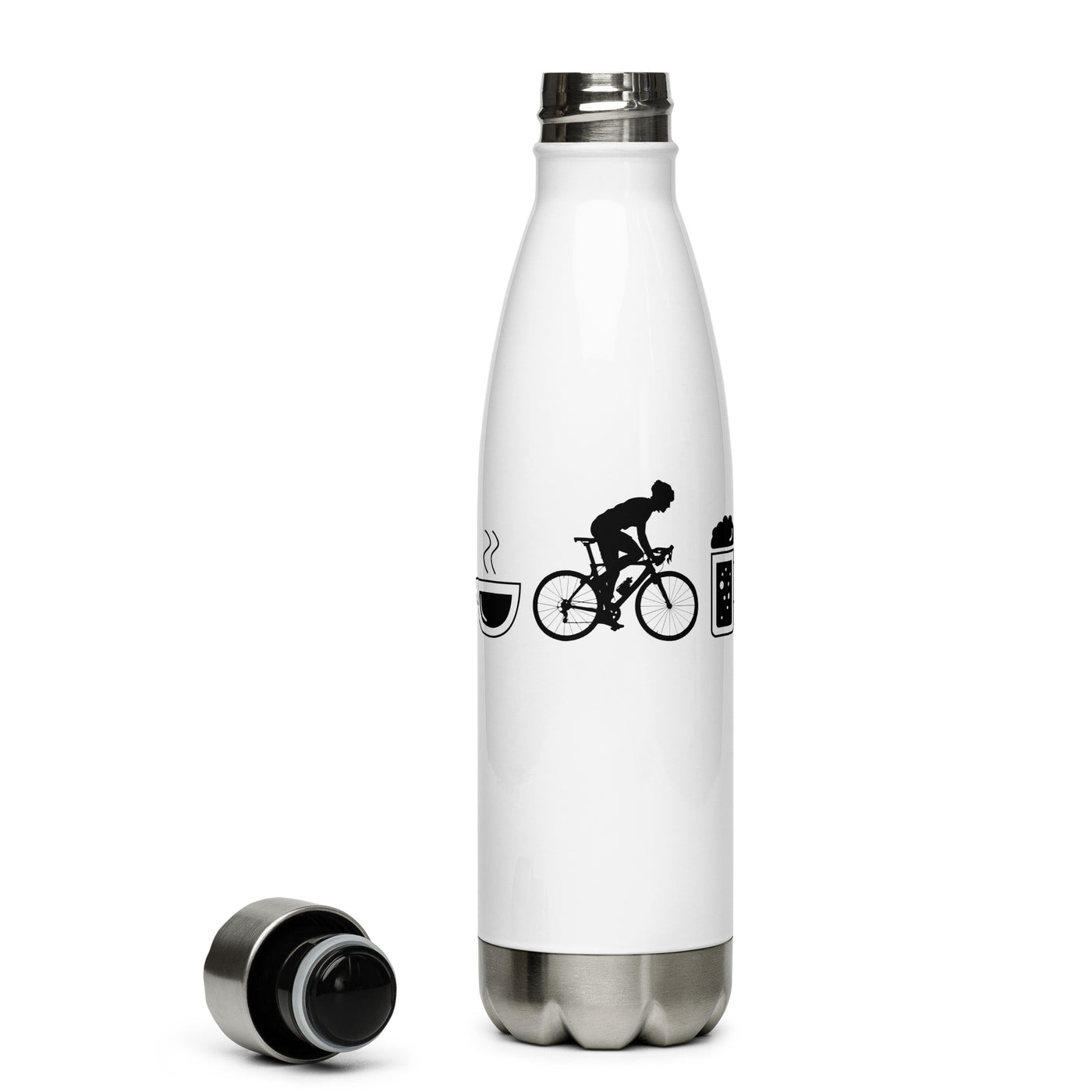 Kaffee, Bier Und Radfahren - Edelstahl Trinkflasche fahrrad Default Title