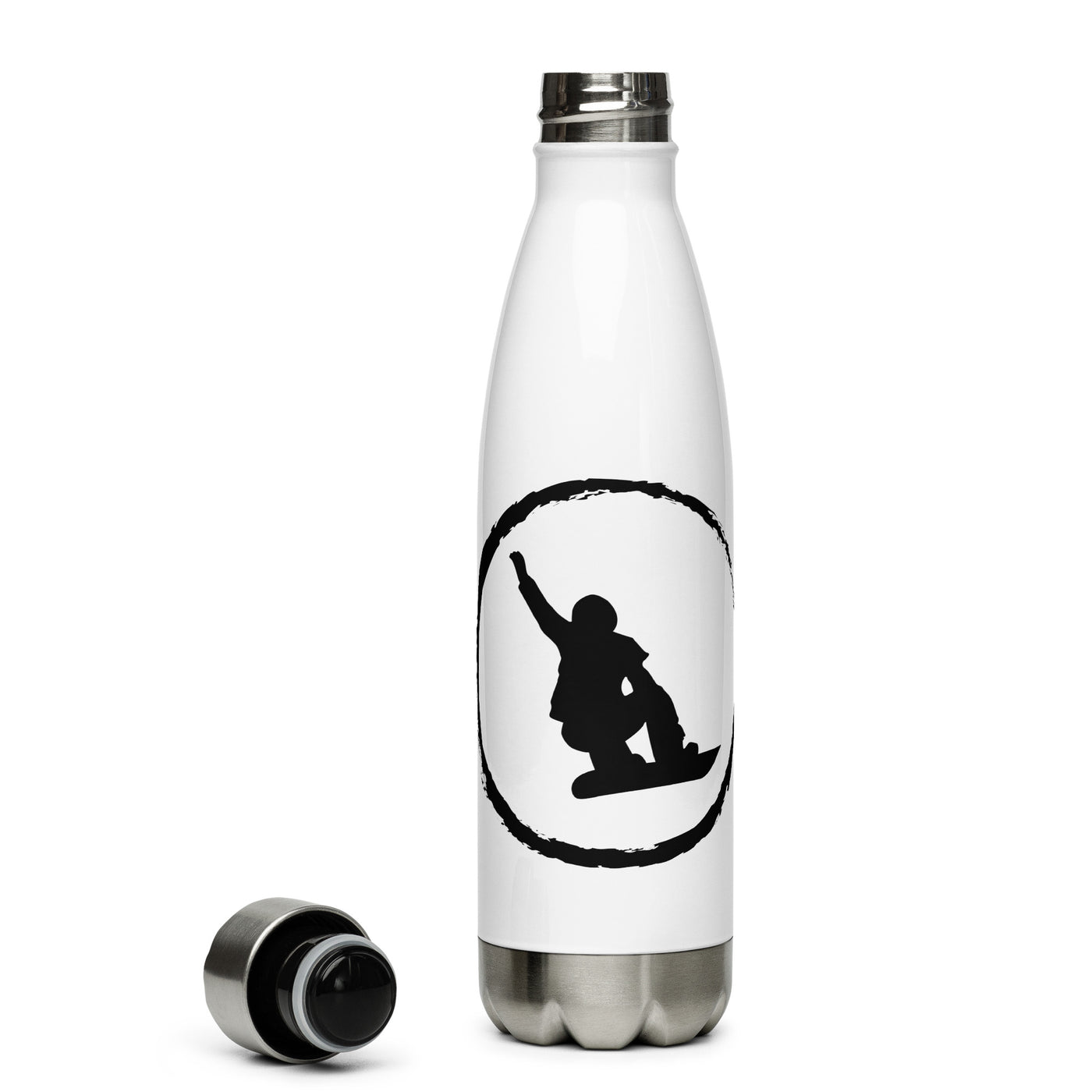 Kreis Und Snowboarden - Edelstahl Trinkflasche snowboarden Default Title