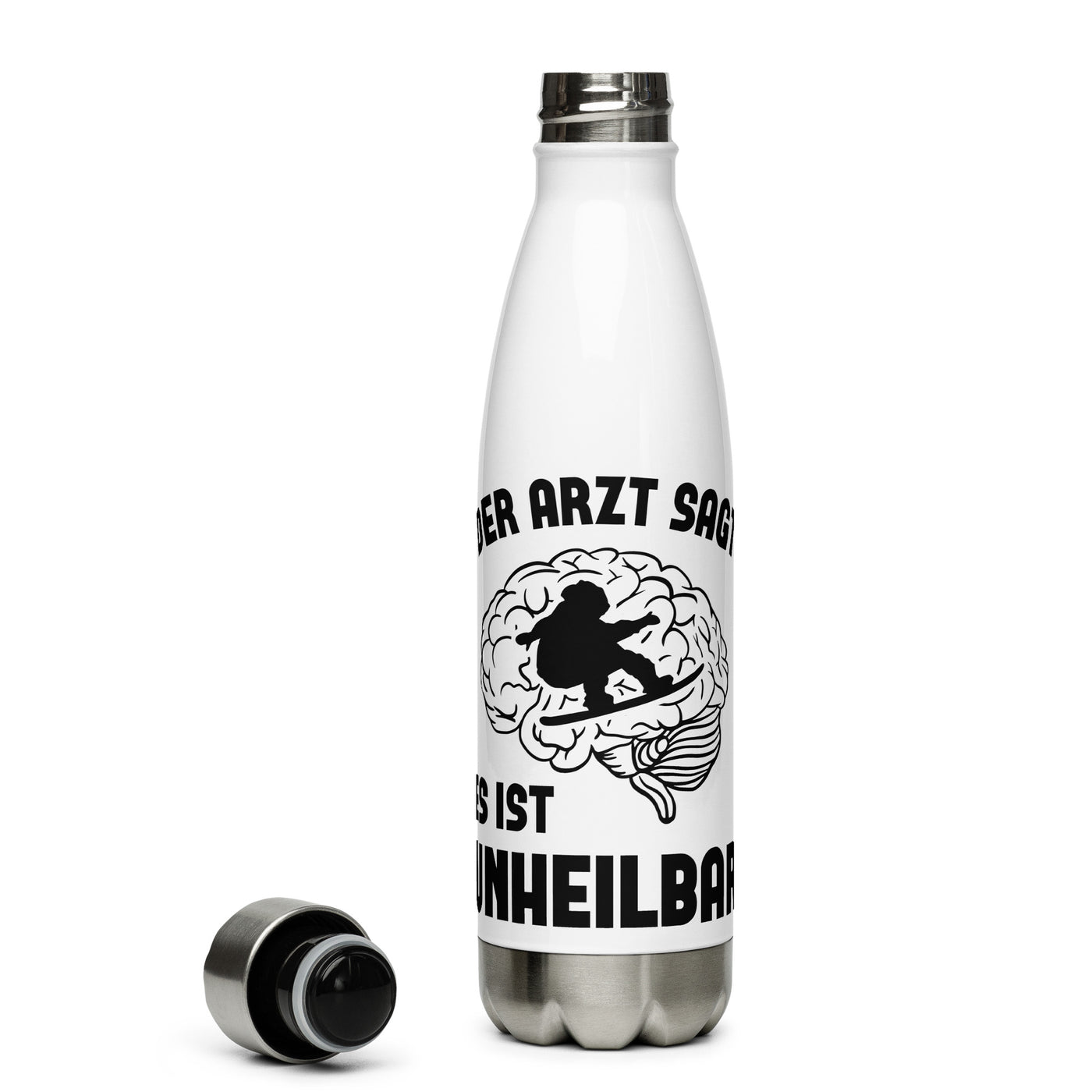 Der Arzt Sagt Es Ist Unheilbar - Edelstahl Trinkflasche snowboarden Default Title