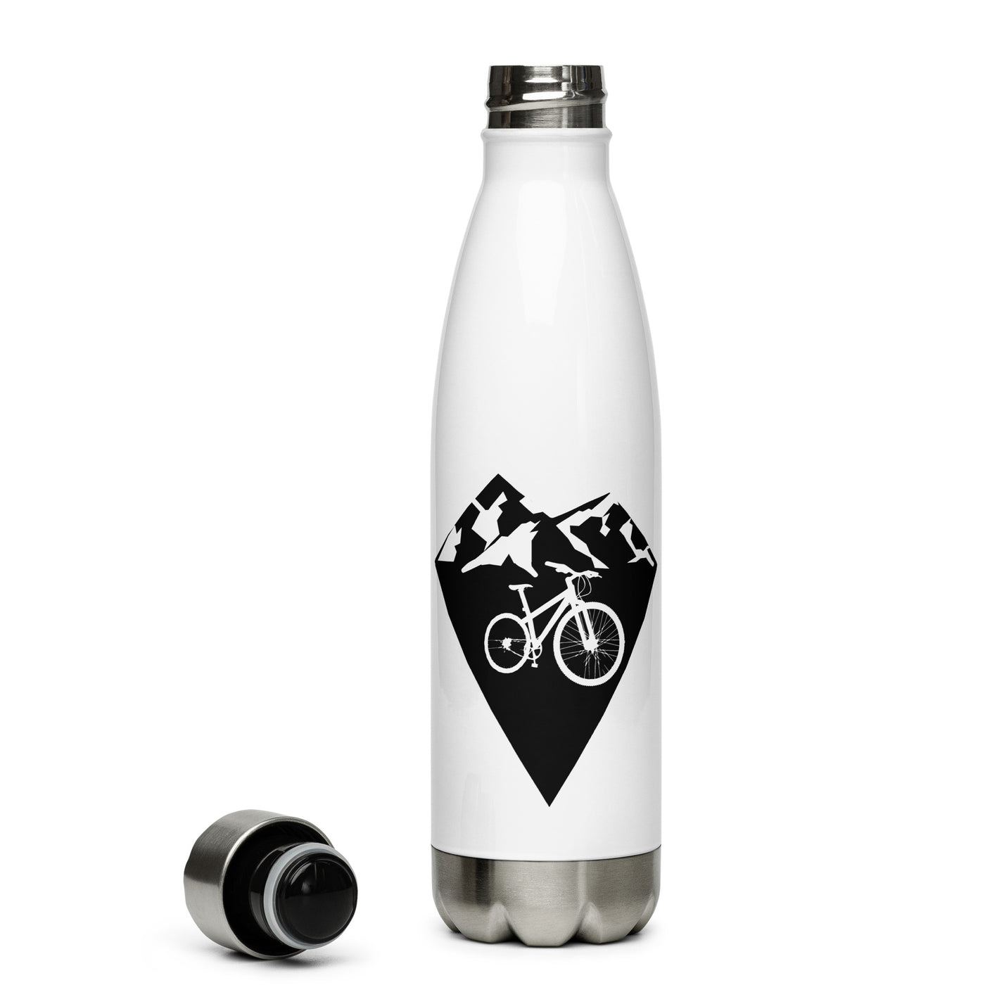 Rautenform - Berg - Radfahren - Edelstahl Trinkflasche fahrrad Default Title