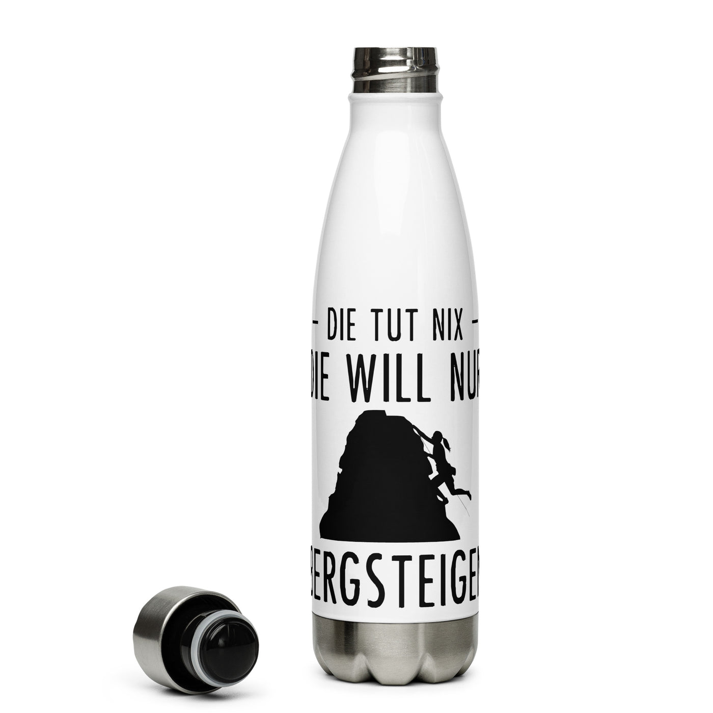 Die Tut Nix Die Will Nur Bergsteigen - Edelstahl Trinkflasche klettern Default Title