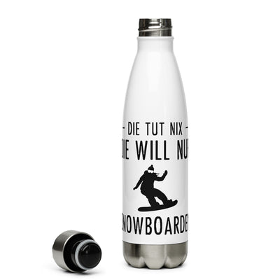 Die Tut Nix Die Will Nur Snowboarden - Edelstahl Trinkflasche snowboarden Default Title