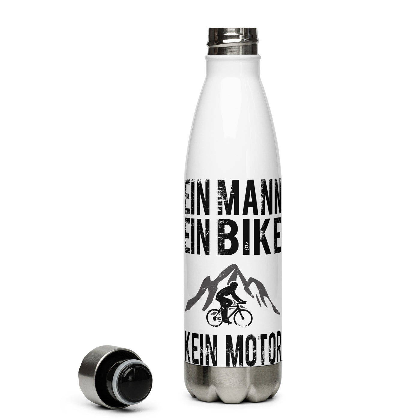 Ein Mann - Ein Bike - Kein Motor - Edelstahl Trinkflasche fahrrad mountainbike Default Title