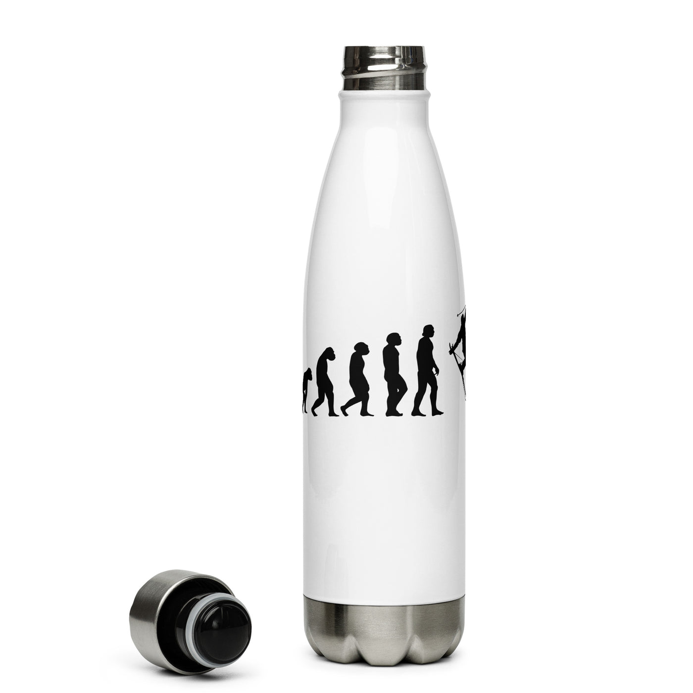 Evolution Und Skifahren - Edelstahl Trinkflasche ski Default Title