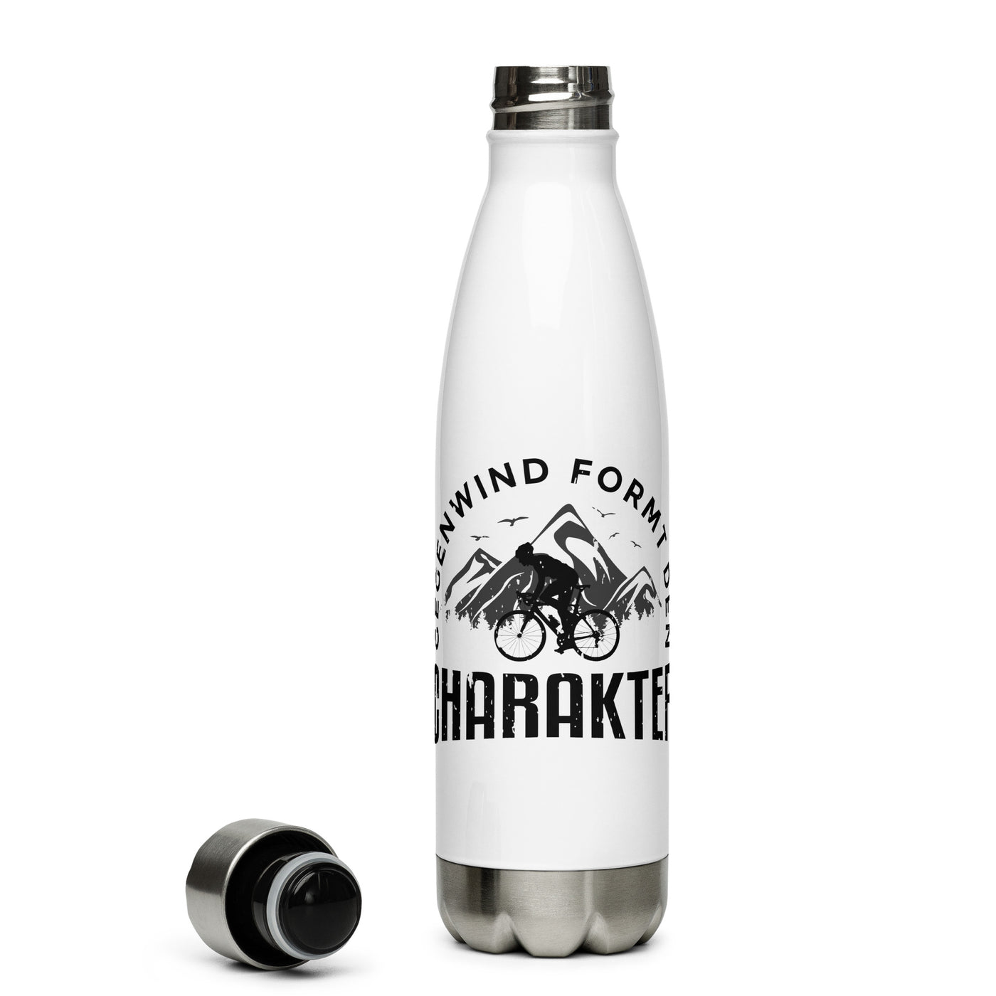 Gegenwind Formt Den Charakter - Edelstahl Trinkflasche fahrrad mountainbike Default Title