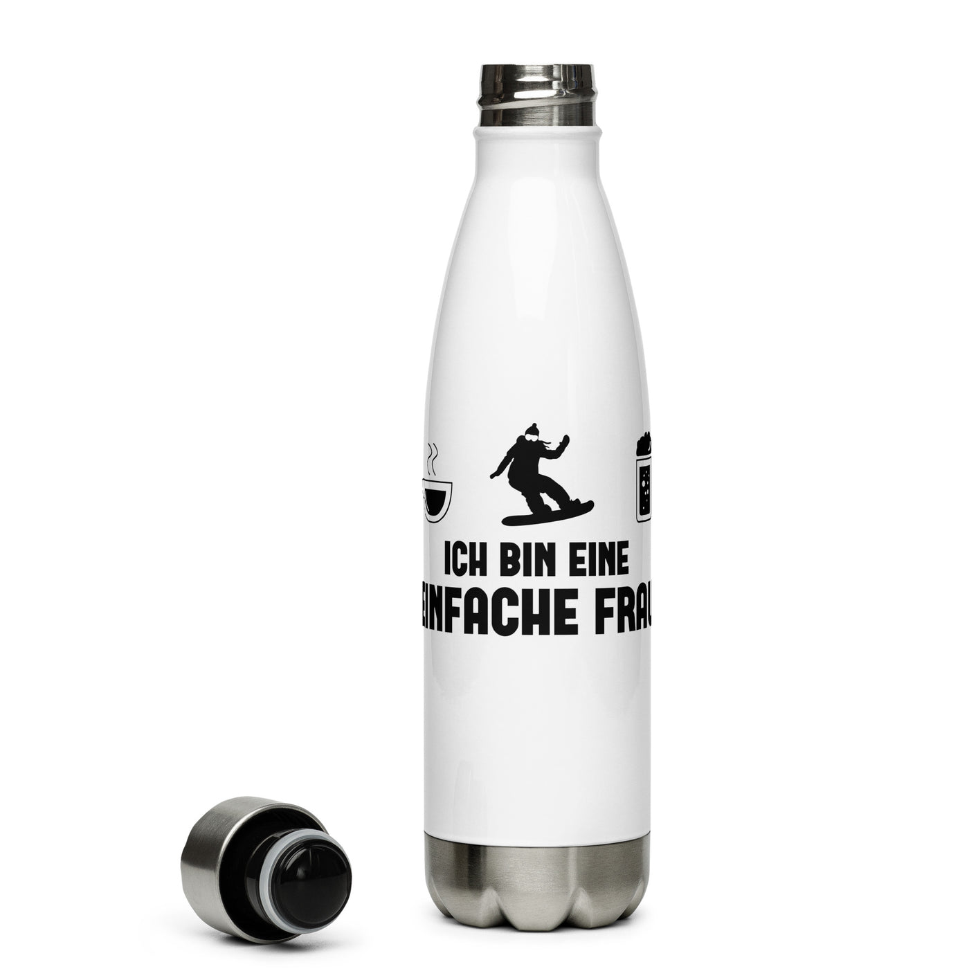 Ich Bin Eine Einfache Frau - Edelstahl Trinkflasche snowboarden Default Title