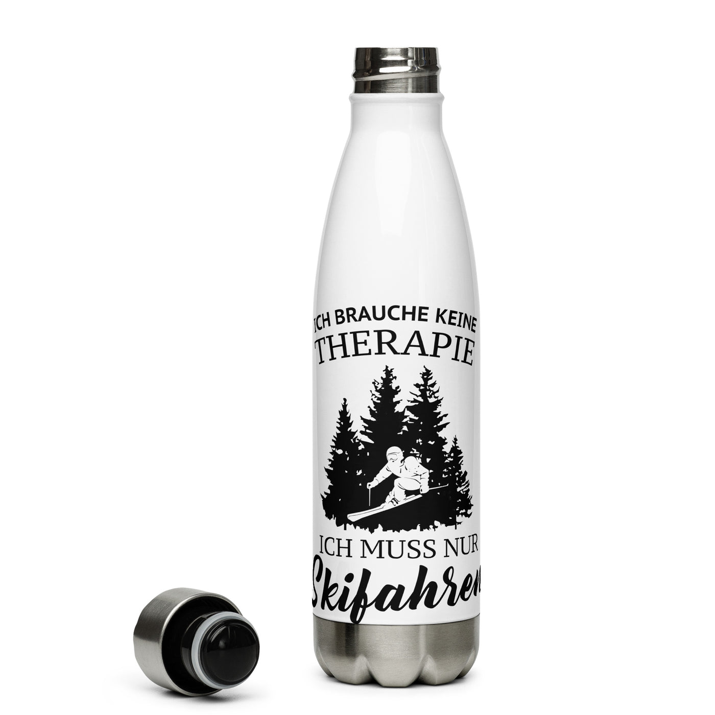 Ich Brauche Keine Therapie - Edelstahl Trinkflasche ski Default Title