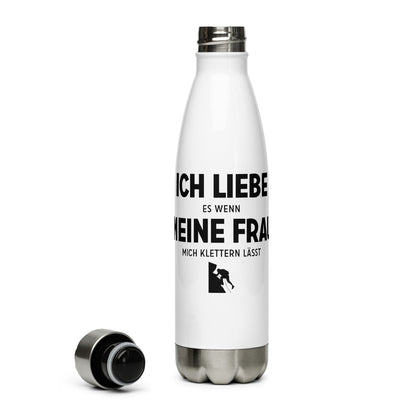 Ich Liebe Es Wenn Meine Frau Mich Klettern Lasst - Edelstahl Trinkflasche klettern Default Title