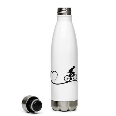 Herz Und Radfahrer - Edelstahl Trinkflasche fahrrad Default Title