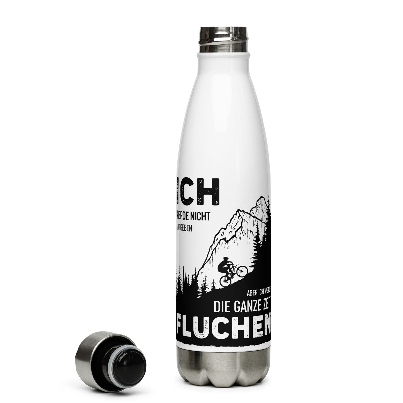 Ich Werde Nicht Aufgeben Aber Fluchen - Edelstahl Trinkflasche berge wandern Default Title