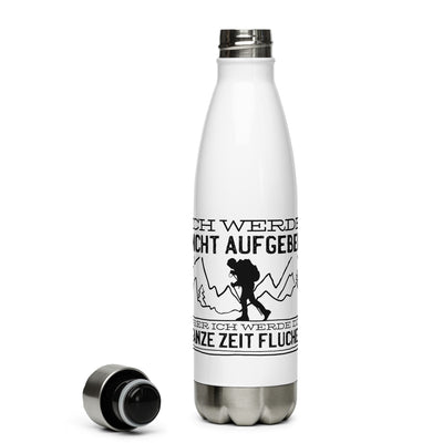 Ich Werde Nicht Aufgeben Aber Fluchen - Edelstahl Trinkflasche berge wandern Default Title