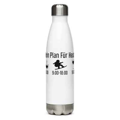 Mein Plan Für Heute - Edelstahl Trinkflasche snowboarden Default Title