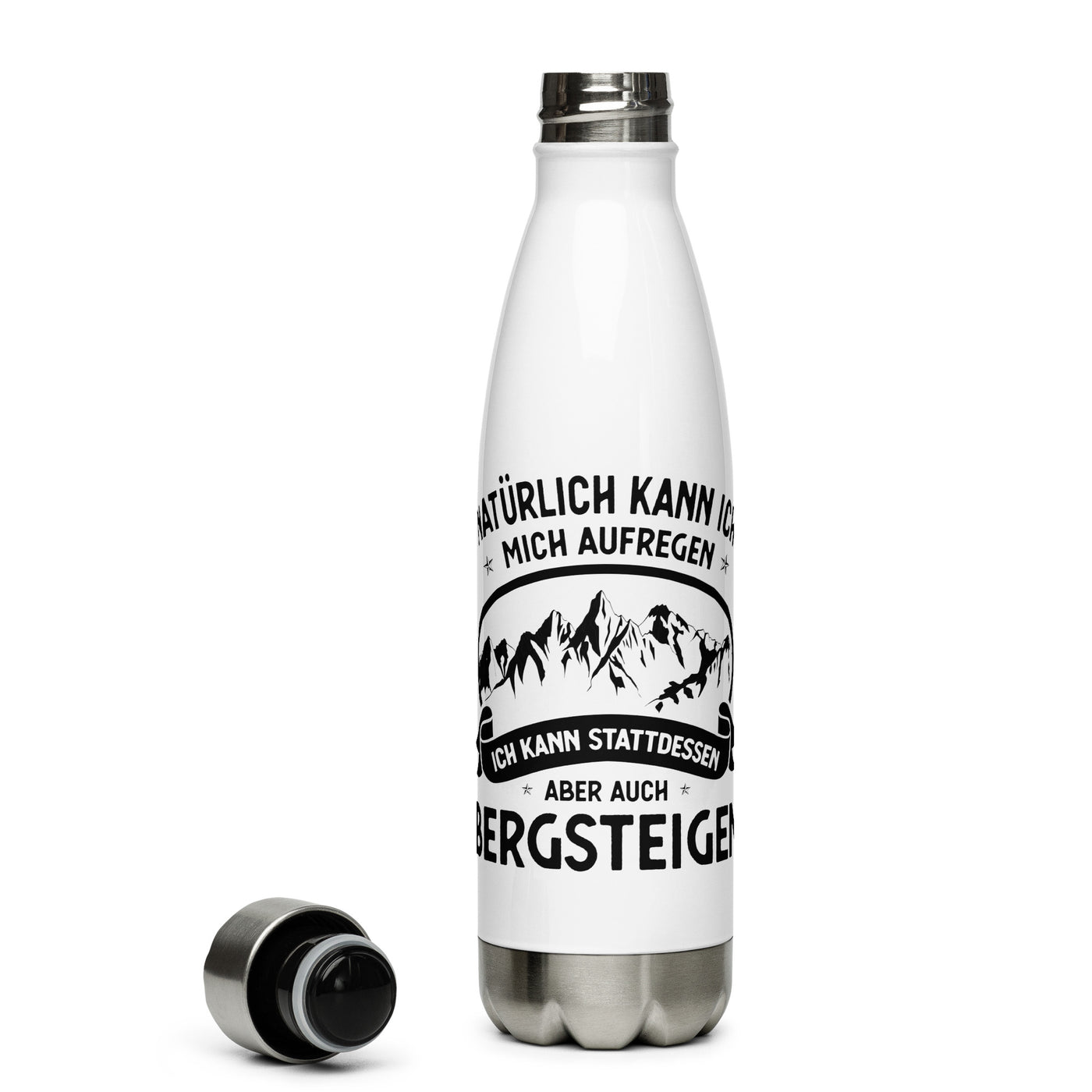 Naturlich Kann Ich Mich Aufregen Ich Kann Stattdessen Aber Auch Bergsteigen - Edelstahl Trinkflasche berge Default Title