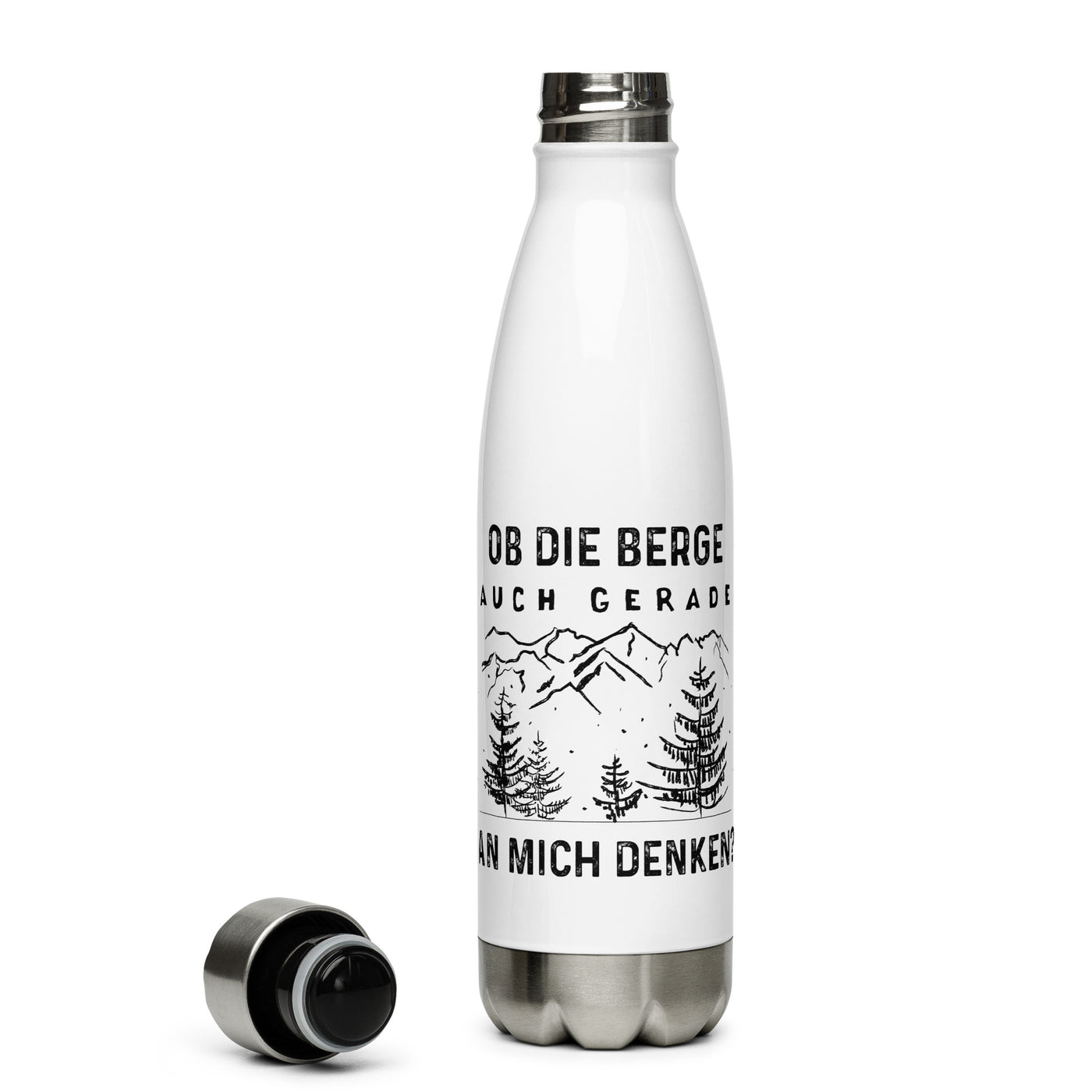 Ob Die Berge Auch Gerade An Mich Denken - Edelstahl Trinkflasche berge Default Title