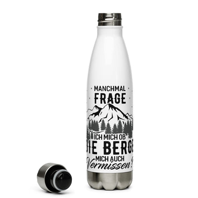 Ob Die Berge Mich Auch Vermissen - Edelstahl Trinkflasche berge wandern Default Title