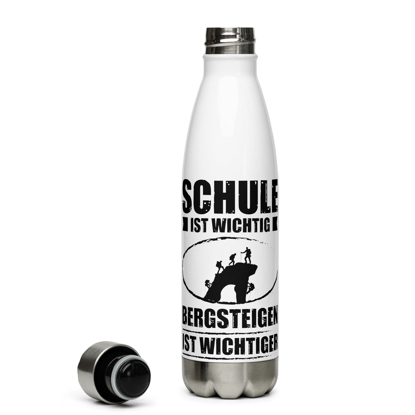 Schule Ist Wichtig Bergsteigen Ist Wichtiger - Edelstahl Trinkflasche klettern Default Title