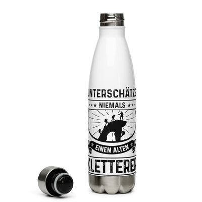 Unterschatze Niemals Einen Alten Kletterer - Edelstahl Trinkflasche klettern Default Title