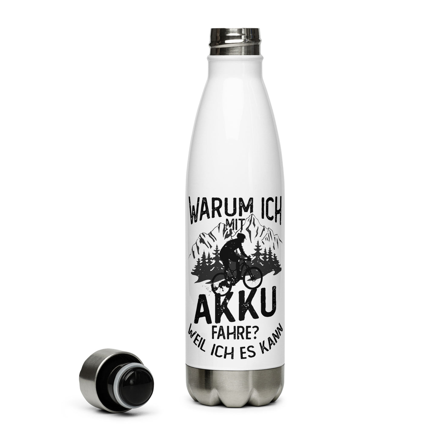 Warum Ich Mit Akku Fahre - Weil Ich Kann - Edelstahl Trinkflasche e-bike Default Title