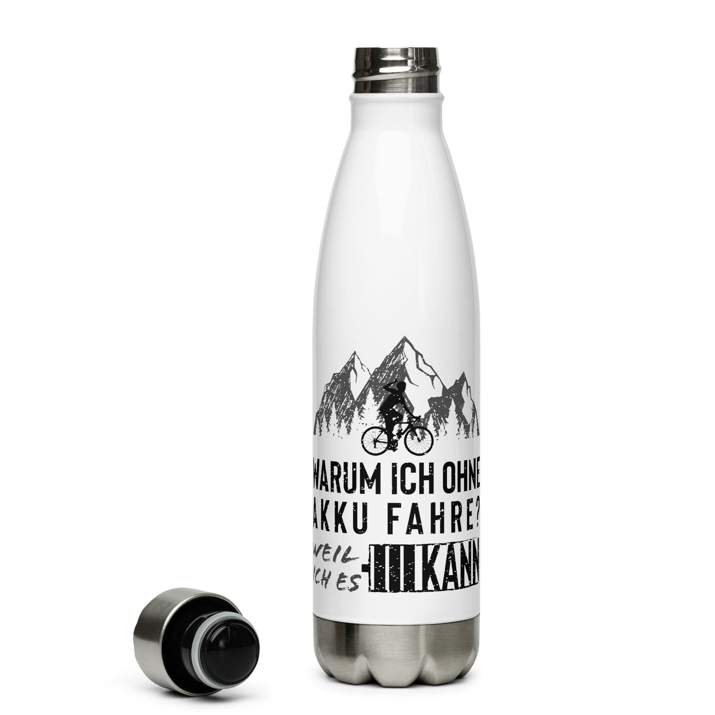 Warum Ich Ohne Akku Fahre - Edelstahl Trinkflasche fahrrad mountainbike Default Title