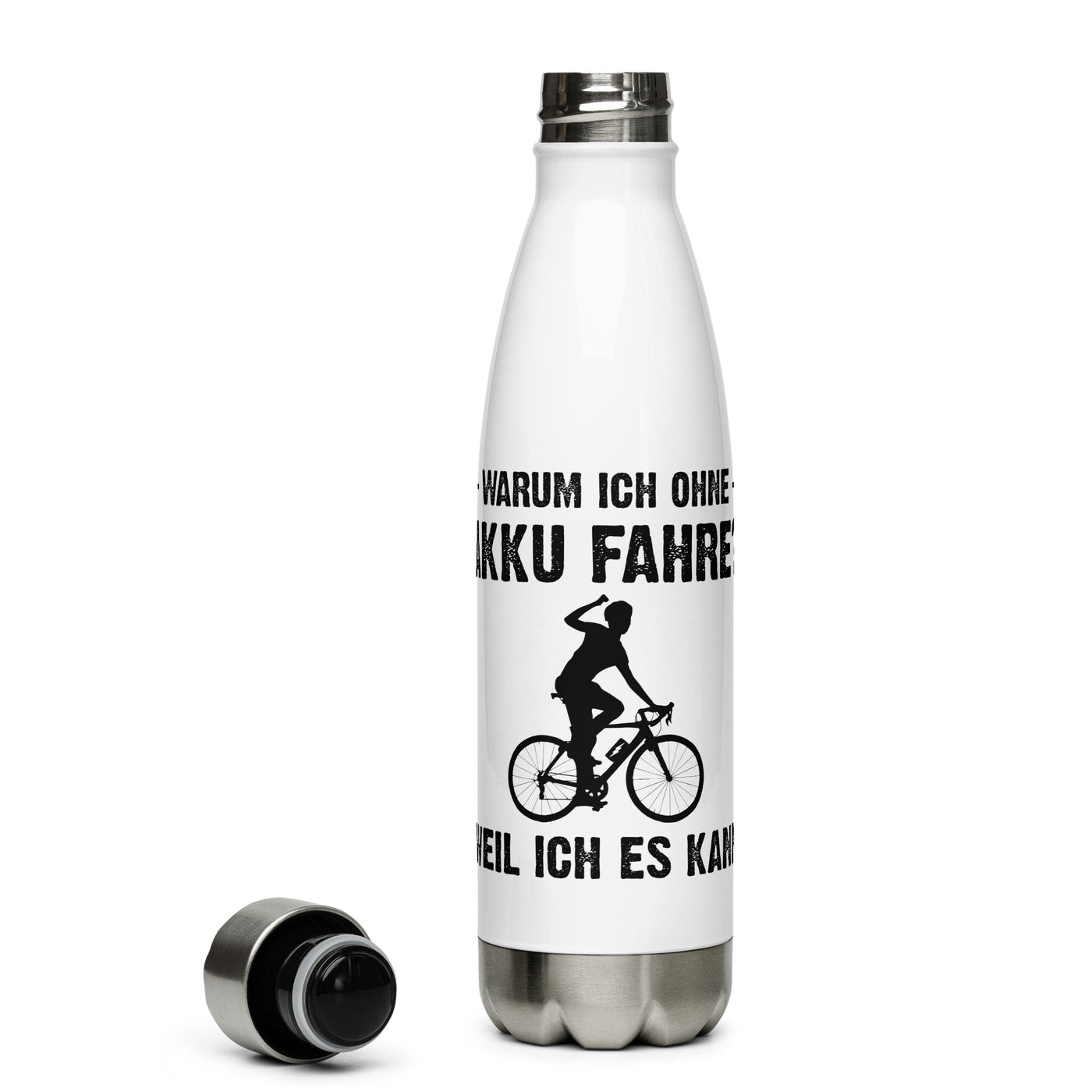 Warum Ich Ohne Akku Fahre Weil Ich Es Kann 1 - Edelstahl Trinkflasche e-bike Default Title