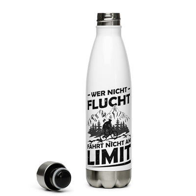 Wer Nicht Flucht Fährt Nicht Am Limit - Edelstahl Trinkflasche fahrrad mountainbike Default Title