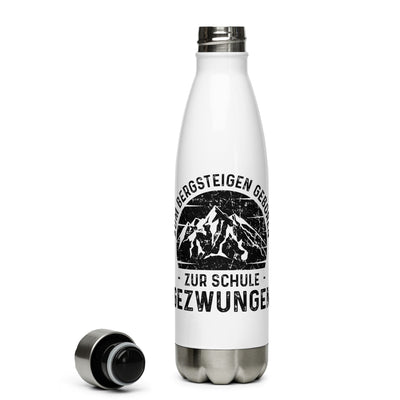 Zum Bergsteigen Geboren Zur Schule Gezwungen - Edelstahl Trinkflasche berge Default Title